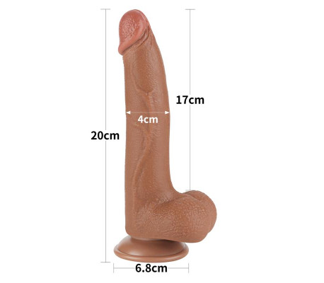 Dildo Sliding Skin 8.5 Marrón