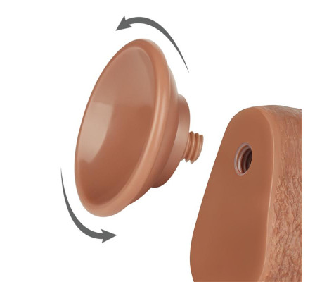 Dildo Sliding Skin 9 Marrón