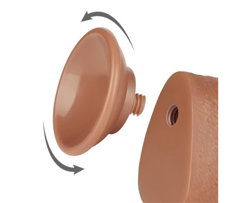 Dildo Sliding Skin 9.5 Marrón