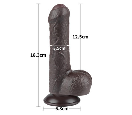 Dildo Dual Layer Piel Retractil 7