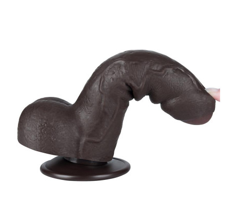 Dildo Dual Layer Piel Retractil 7