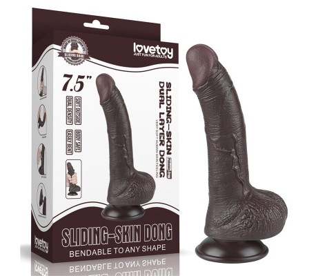 Dildo Dual Layer Piel Deslizante 7.5