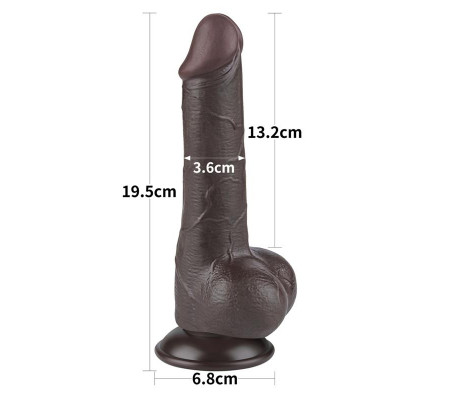 Dildo Dual Layer Piel Deslizante 7.5