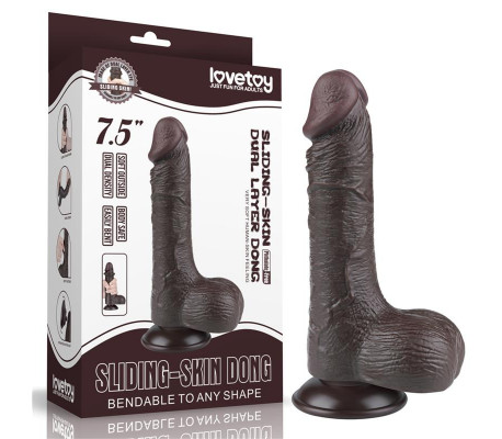 Dildo Dual Layer Piel Deslizante 7.5