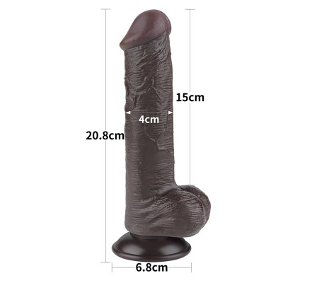 Dildo Dual Layer Piel Deslizante 8