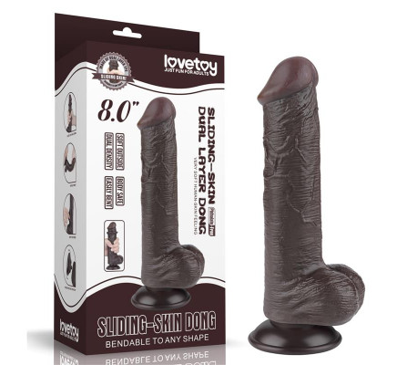 Dildo Dual Layer Piel Deslizante 8