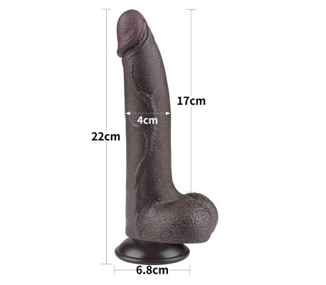 Dildo Dual Layer Piel Deslizante 8.5