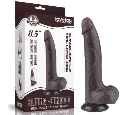 Dildo Dual Layer Piel Deslizante 8.5