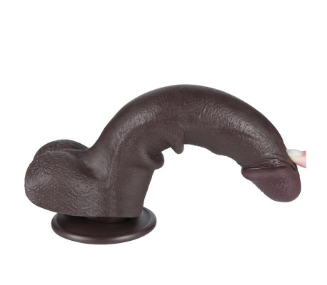 Dildo Dual Layer Piel Deslizante 8.5