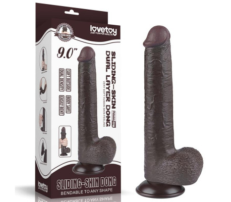 Dildo Dual Density Piel Deslizante 9