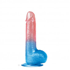 Dildo Dazzle Studs 7.5 Rosa y Azul