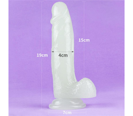 Dildo Lumino 7.5 Luz Azul
