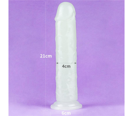 Dildo Lumino 8 Luz Azul