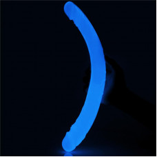 Dildo Doble Lumino 14.5 Luz Azul