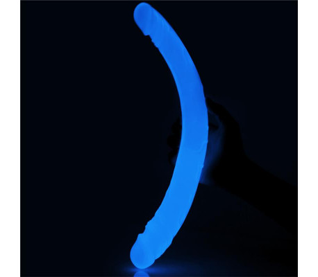 Dildo Doble Lumino 14.5 Luz Azul