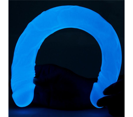 Dildo Doble Lumino 14.5 Luz Azul