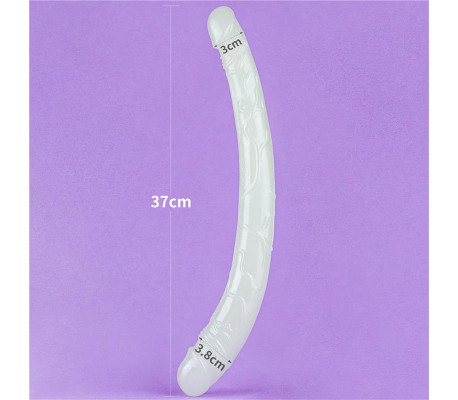 Dildo Doble Lumino 14.5 Luz Azul
