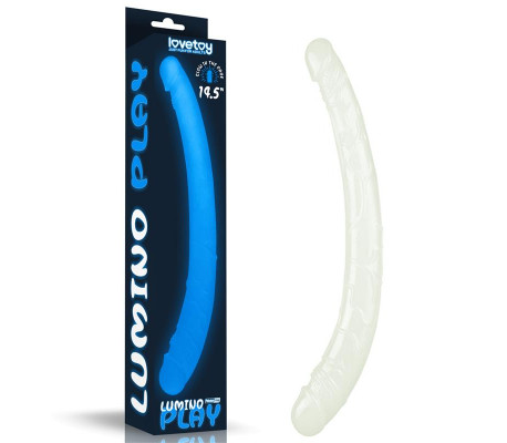 Dildo Doble Lumino 14.5 Luz Azul