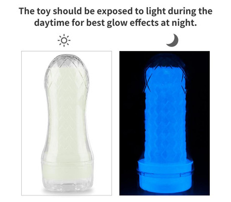 Masturbador Masculino Lumino Luz Azul