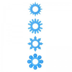 Lumino Play Set 4 Anillo para el Pene Luz Azul