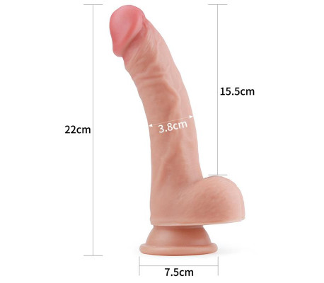 Dildo Nature 8 Silicona Líquida Natural
