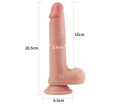 Dildo Nature 8 Silicona Líquida Natural