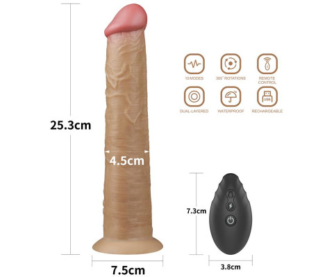 Vibrador Realista con Rotación Doble Capa 10