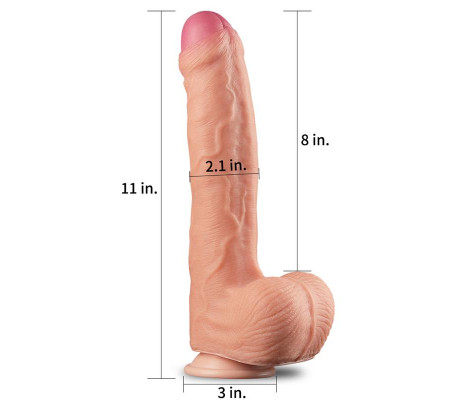 Dildo Nature 11 Dual Layer Natural