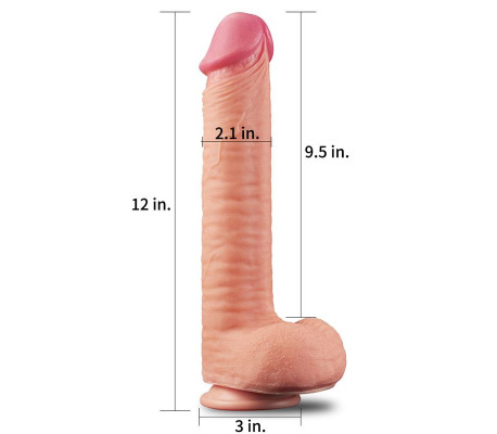 Dildo Nature 12 Dual Layer Natural