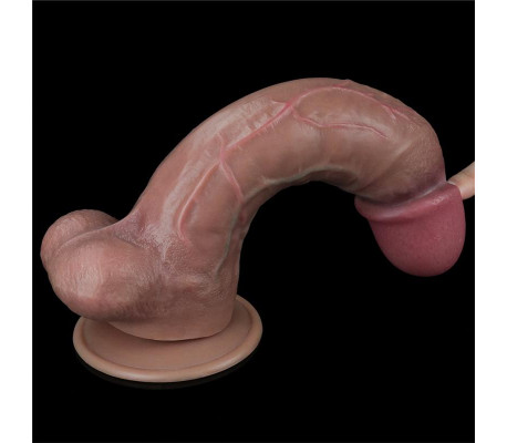 Dildo Doble Capa Silicona Platinum 10.5