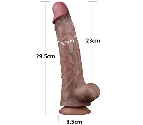 Dildo Realista Doble Capa Silicona Platinum 11.5