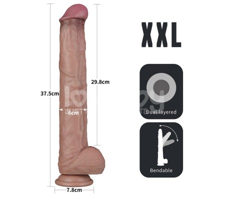 Dildo Dual Layer Articulable XXL 14,5