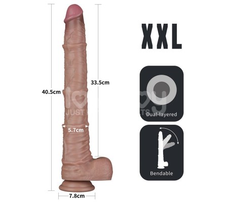 Dildo Dual Layered Articulable XXL 16