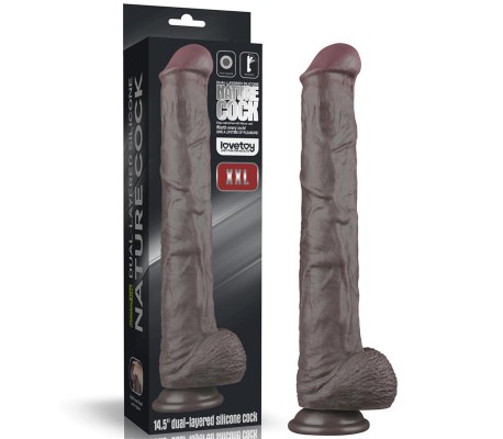 Dildo Dual Layered Articulable XXL 14.5