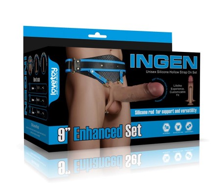 Ingen Arnés Ajustable con Dildo Hueco 9 Enhanced Set L/XL/2XL