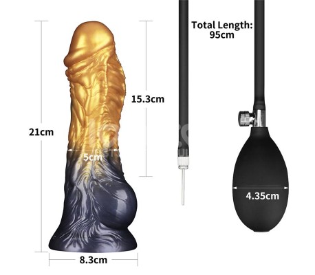 Dildo Inflable Silicona Dual Density 8