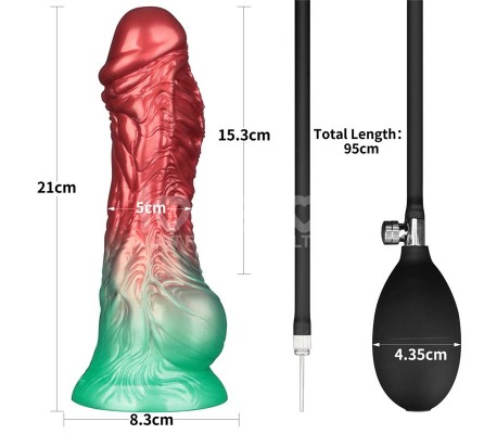 Dildo Inflable Silicona Dual Density 8