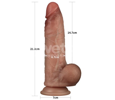 Sliding Pro Dildo Piel Deslizante-Retractil Dual Layer 8.5