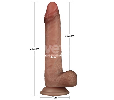Sliding Pro Dildo Piel Deslizante-Retractil Dual Layer 8.5