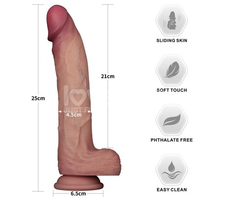 Sliding PRO II Dildo Piel Deslizante-Retractil Dual-layer 10