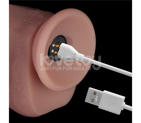 Dildo con Vibración Piel Deslizante Silicona Dual Layer 8