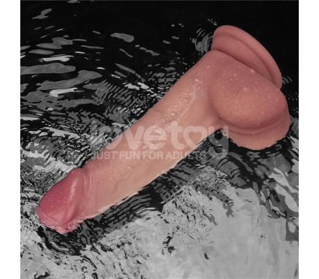 Dildo con Vibración Piel Deslizante Silicona Dual Layer 8