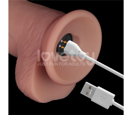 Dildo con Vibración Piel Deslizante Silicona Dual Layer 8.5