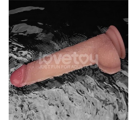 Dildo con Vibración Piel Deslizante Silicona Dual Layer 8.5