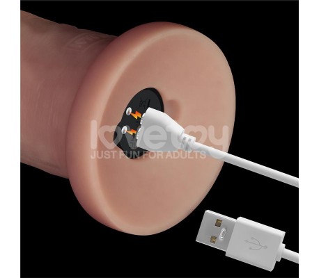 Dildo con Vibración Piel Deslizante Silicona Dual Layer 9