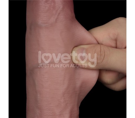 Dildo con Vibración Piel Deslizante Silicona Dual Layer 9