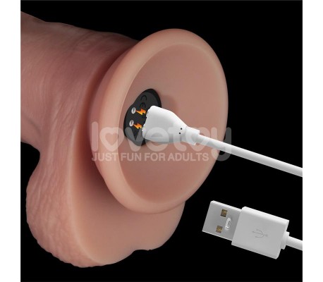 Dildo con Vibración Piel Deslizante Silicona Dual Layer 10