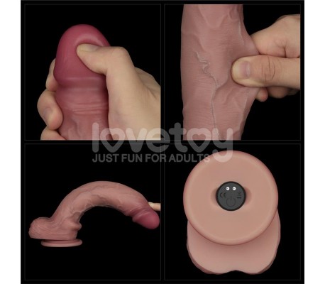 Dildo con Vibración Piel Deslizante Silicona Dual Layer 10