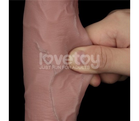 Dildo con Vibración Piel Deslizante Silicona Dual Layer 10