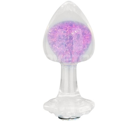 Gemoria Plug Anal de Silicona con Esfera de Cristal